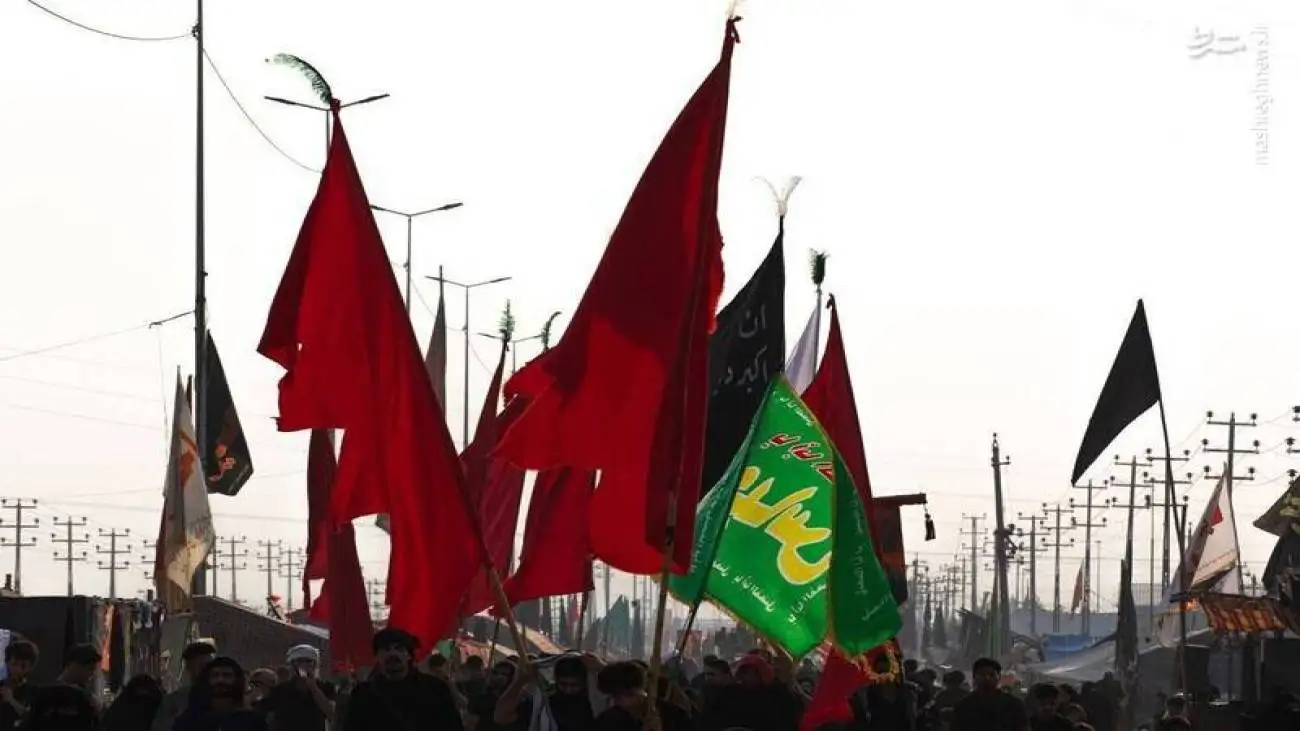 فریادهای (لبیک یا حسین) هزاران تماشاگر عراقی در مقابل تیم سعودی + ویدئو