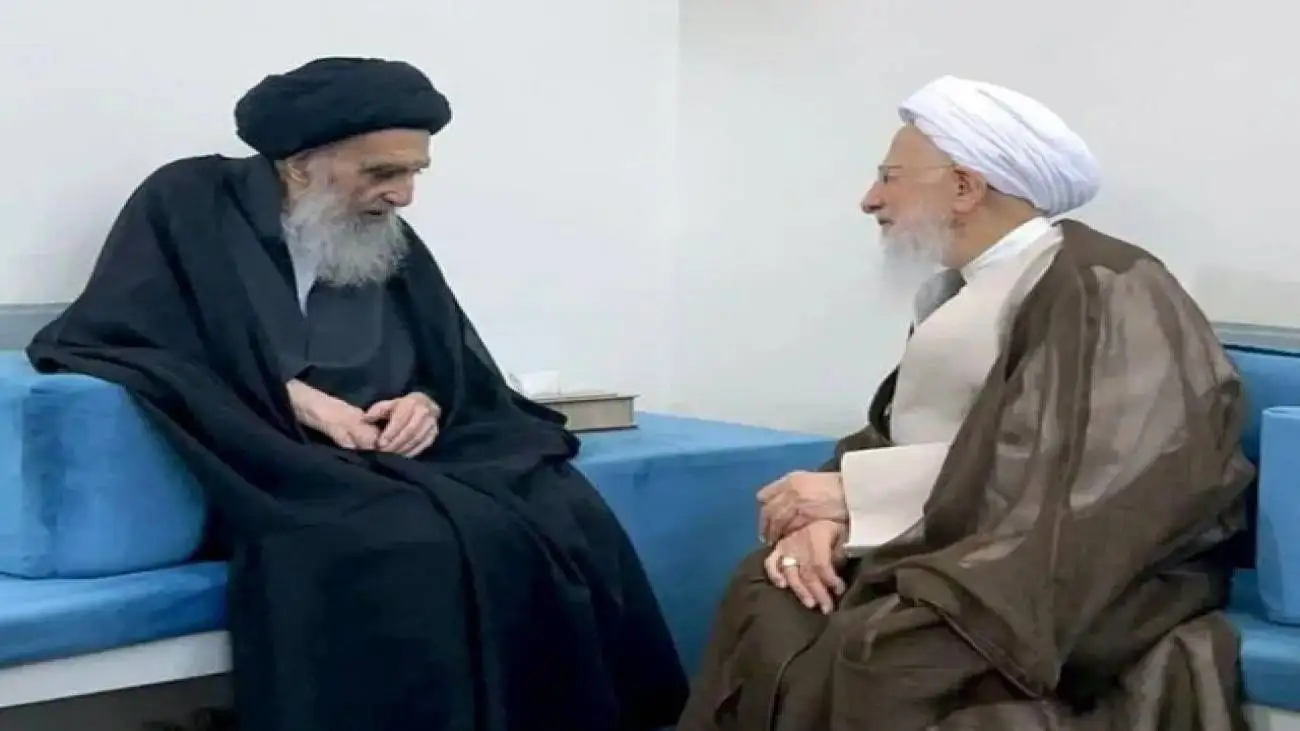 جزئیات گفتگوهای آیت الله جوادی آملی با آیت الله سیستانی در نجف + عکس