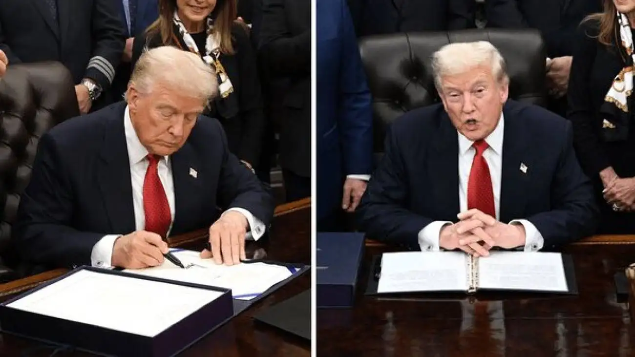 تاکتیک های ترامپ برای پنهان کردن نقص دستش + عکس