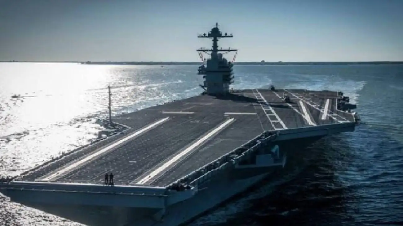 ویدیو  -   لحظه رسیدن ناو هواپیمابر جرالد فورد آمریکا به سواحل اسرائیل