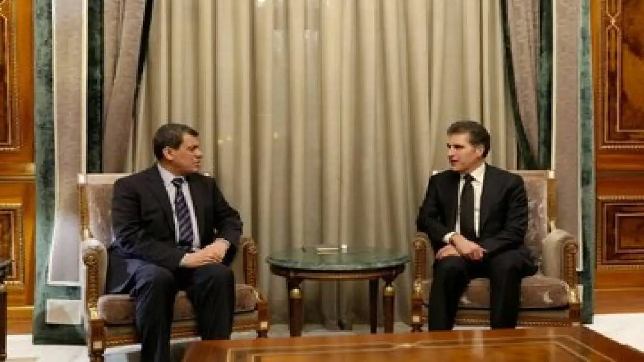 دیدار بارزانی با فرمانده کردهای سوریه  -  بررسی تهدید و تحرکات داعش در دیدار بارزانی و عبدی