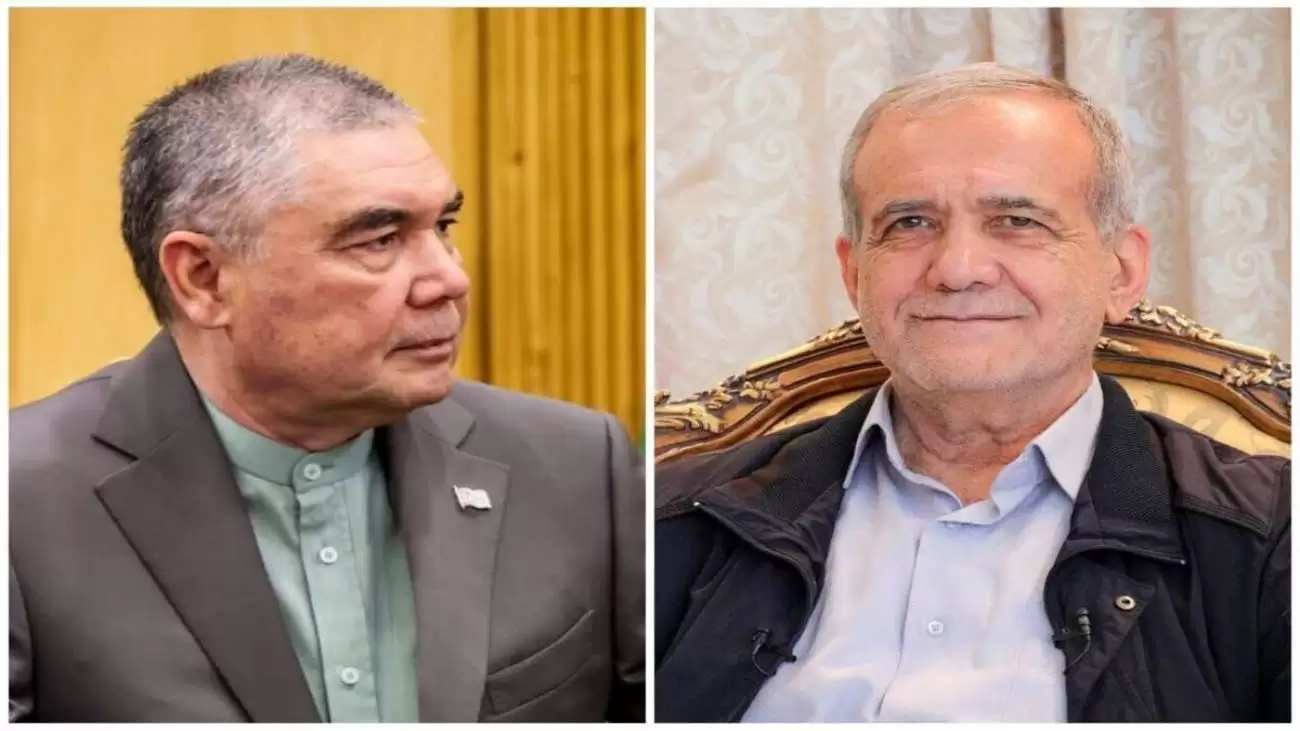 (فیلم) استقبال پزشکیان از رهبر ملی ترکمنستان