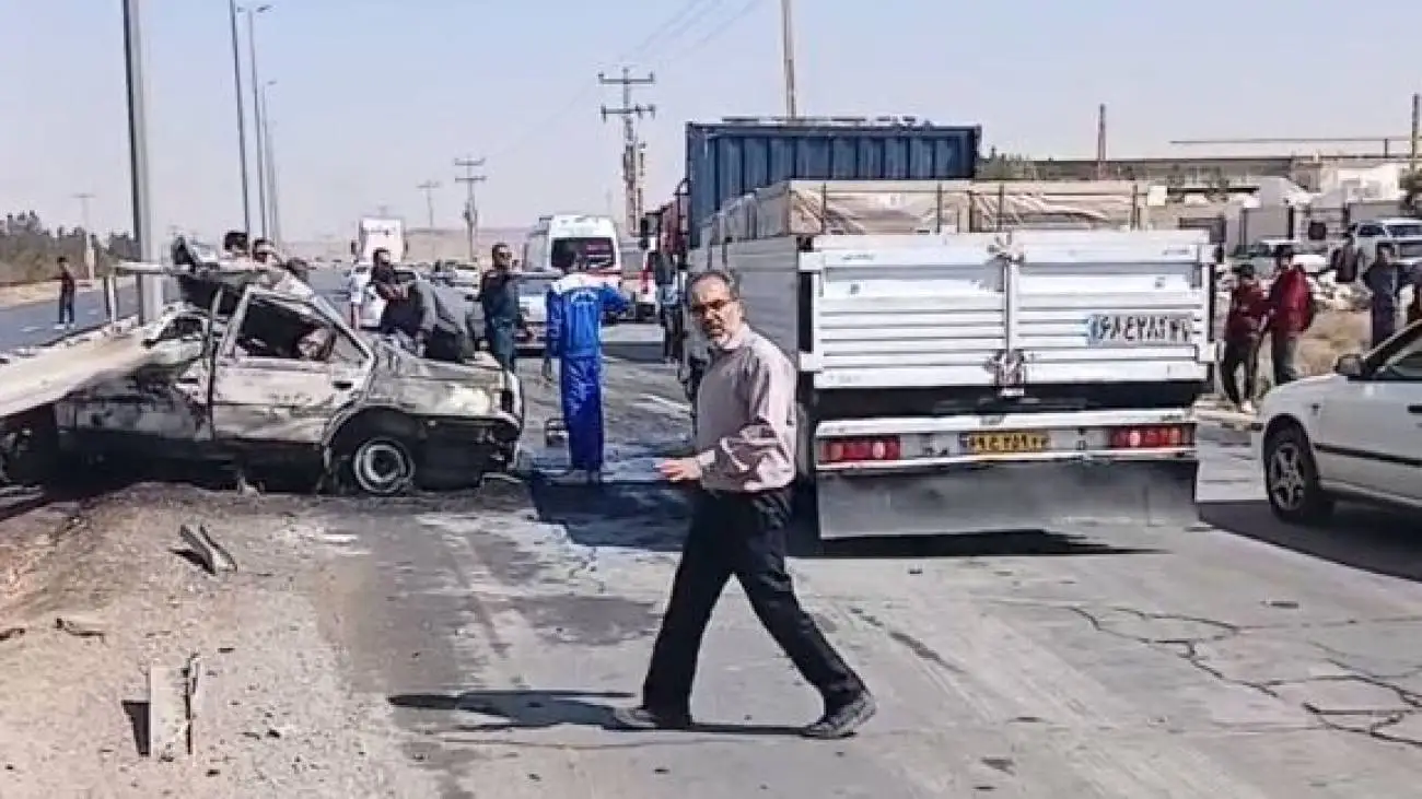 فاجعه در جاده محلات به دلیجان: تصادف مرگبار پژو 405 و گاردریل