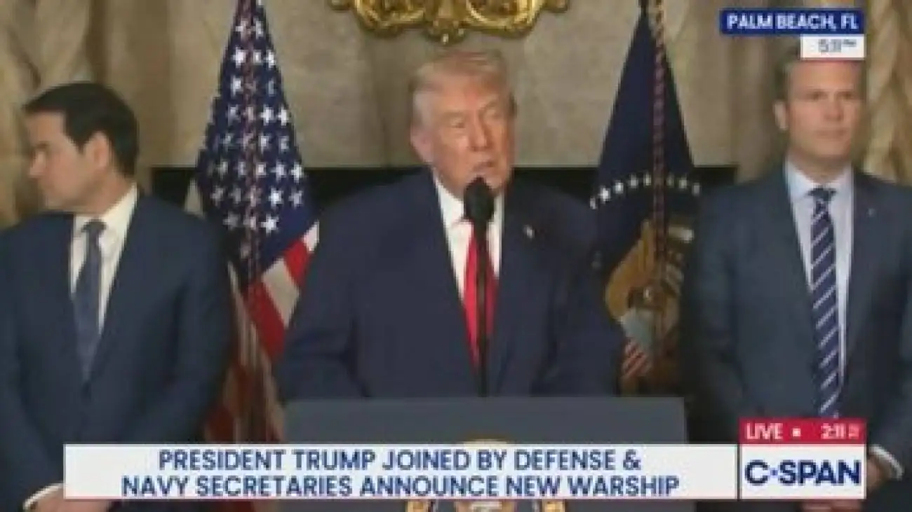 ترامپ با رونمایی از کشتی جنگی (کلاس ترامپ)؛ رسماً از مادورو خواست که استعفاء دهد! - عکس