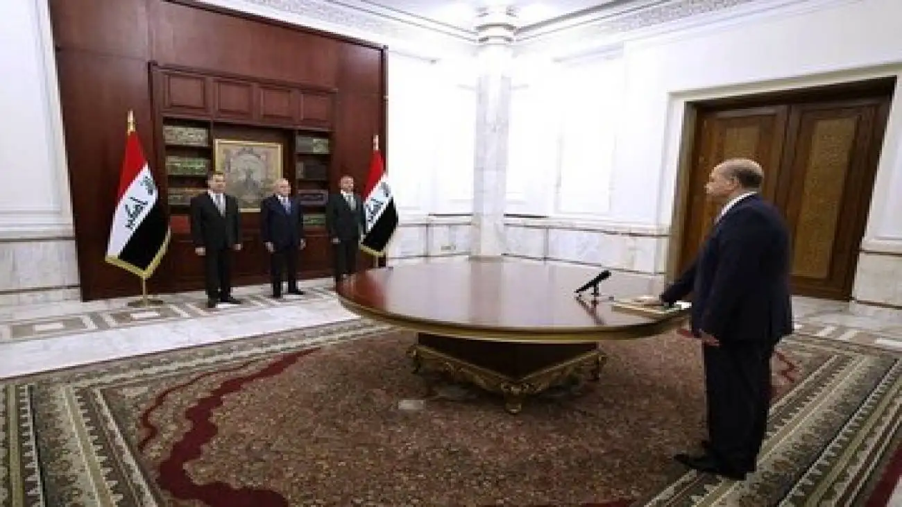 ادای سوگند رئیس جدید دادگاه فدرال عراق برابر (عبداللطیف رشید)