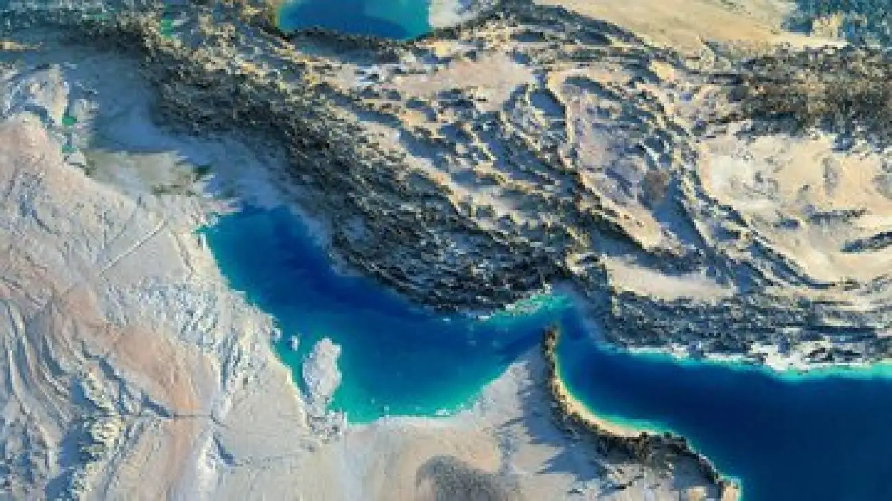 تصویر  -  سند واضح از خلیج فارس در نقشه شبه جزیره عربستان مربوط به سال 1952 میلادی
