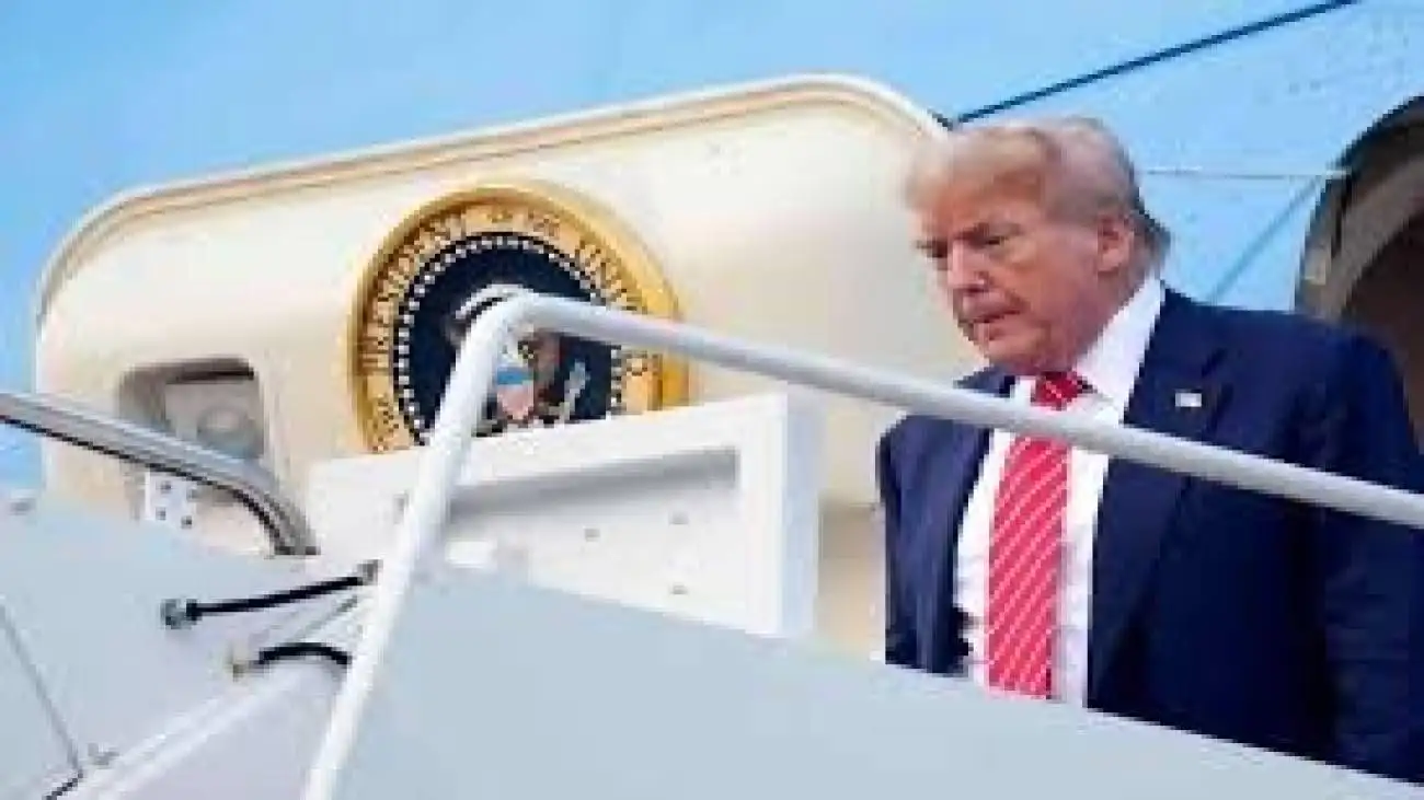 لحظه ورود ترامپ به تل آویو + ویدئو