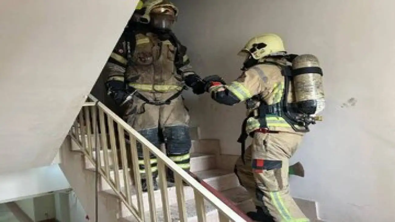 ویدیو  -  آتش سوزی یک ساختمان در دهکده المپیک