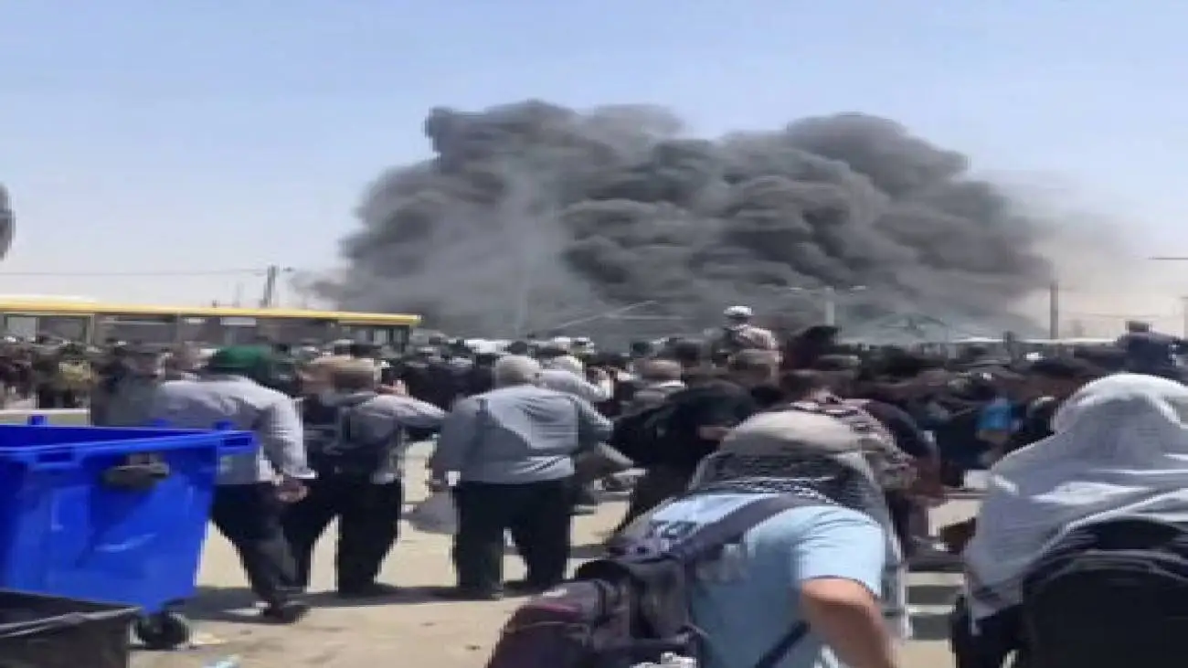 آتش سوزی در مرز مهران