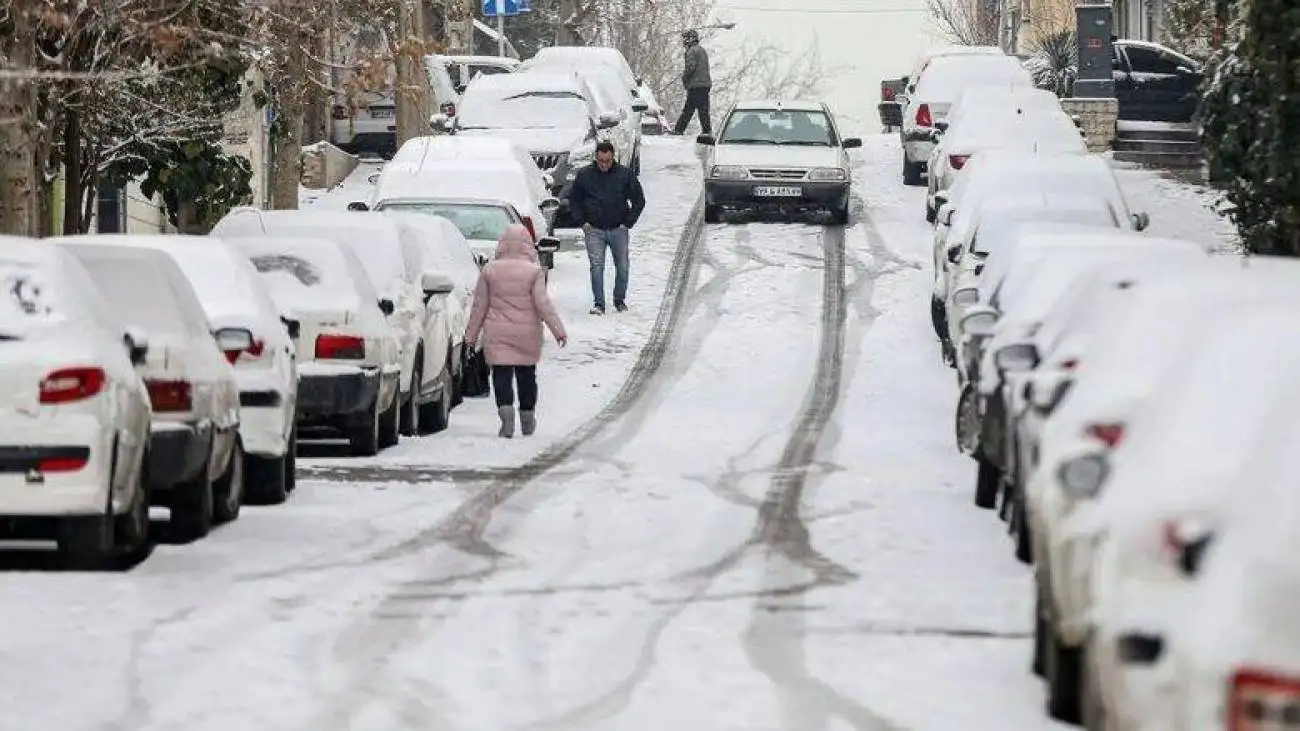 ویدیو  -   بارش برف  شمال پایتخت را سفید پوش کرد