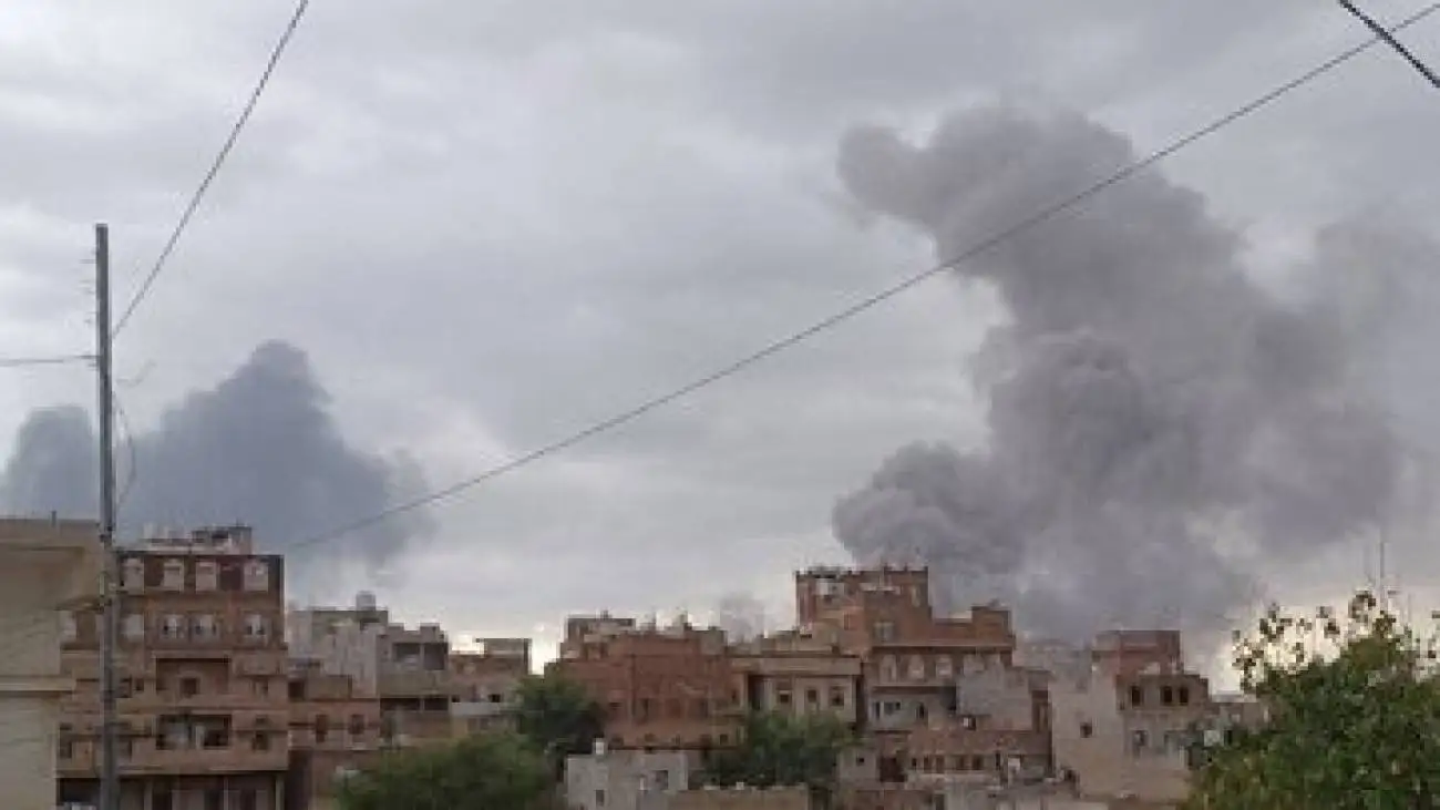 تصویر  -  وضعیت صنعا پس از حمله امروز اسرائیل