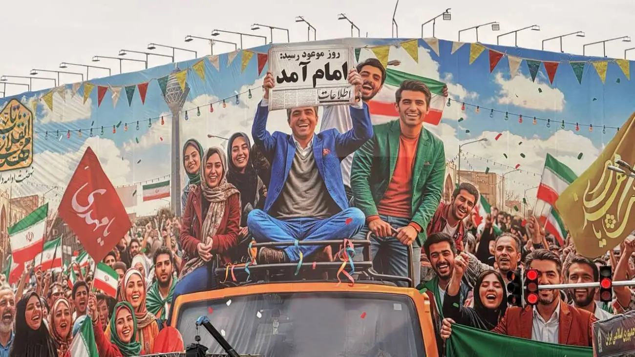 رونمایی از دیوارنگاره جدید میدان انقلاب