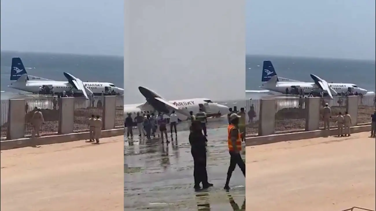 ویدیو  -  فرود سخت هواپیمای مسافربری در سومالی