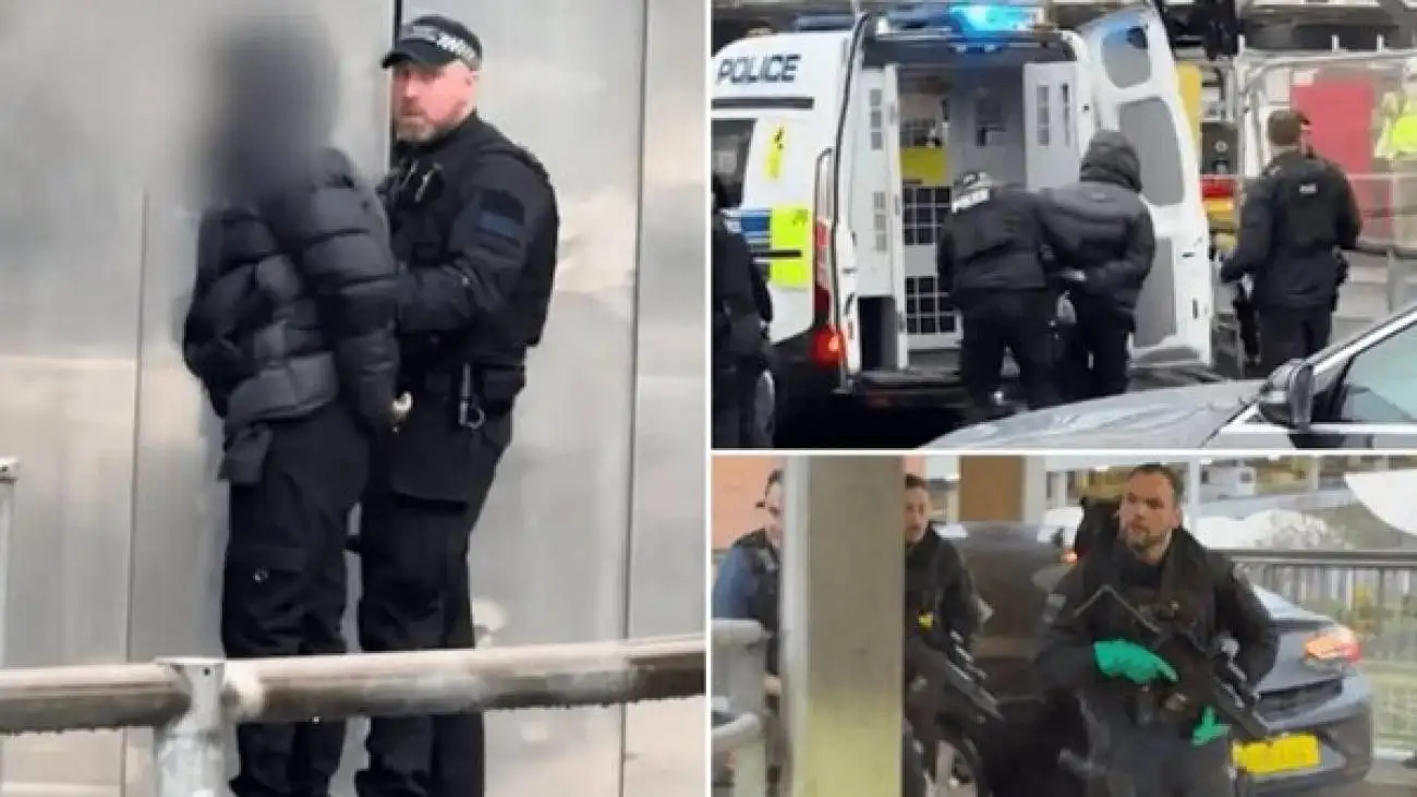 حضور تیم های مسلح پلیس با سلاح های سنگین در یک فرودگاه + ویدئو  -  لحظه بازداشت مظنون 31 ساله