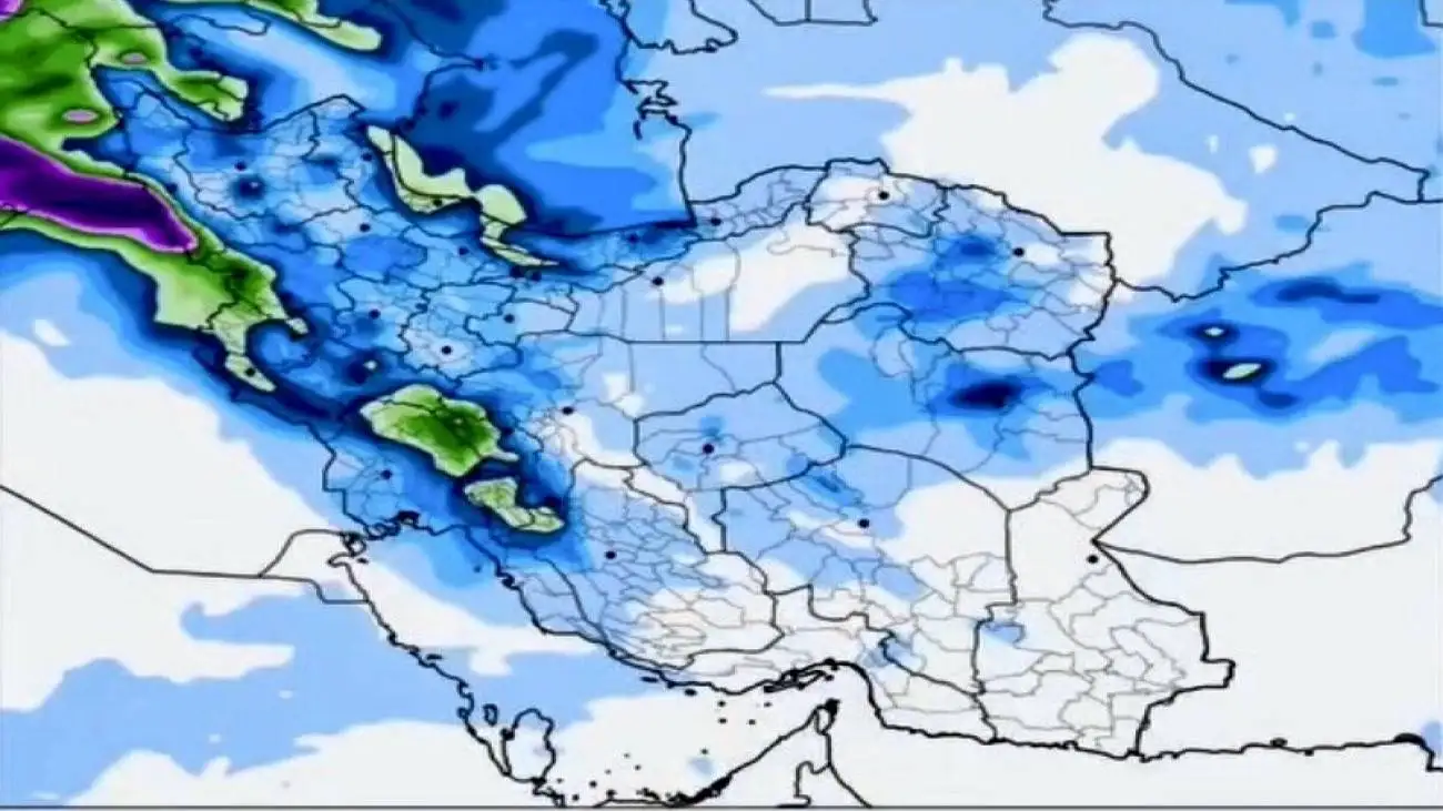 همه استان ها باران و برف می بارد  -  شدت بارش ها پنجشنبه و جمعه در این شهرها خواهد بود؛ یک سامانه اصل و نصب دار به همه ایران بارش های خوبی هدیه می دهد