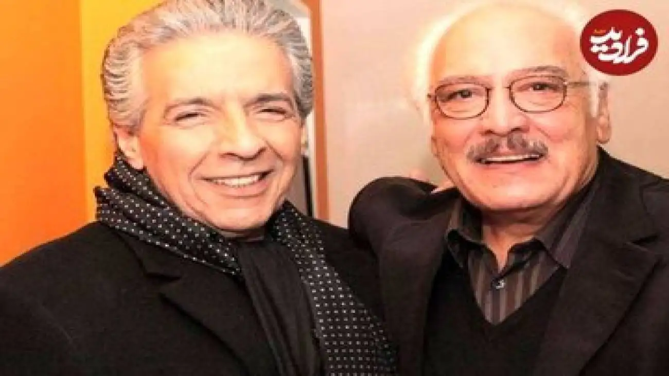 تصویر  -  منوچهر وثوق و فردین با مدل سبیل خاص در دهه 50