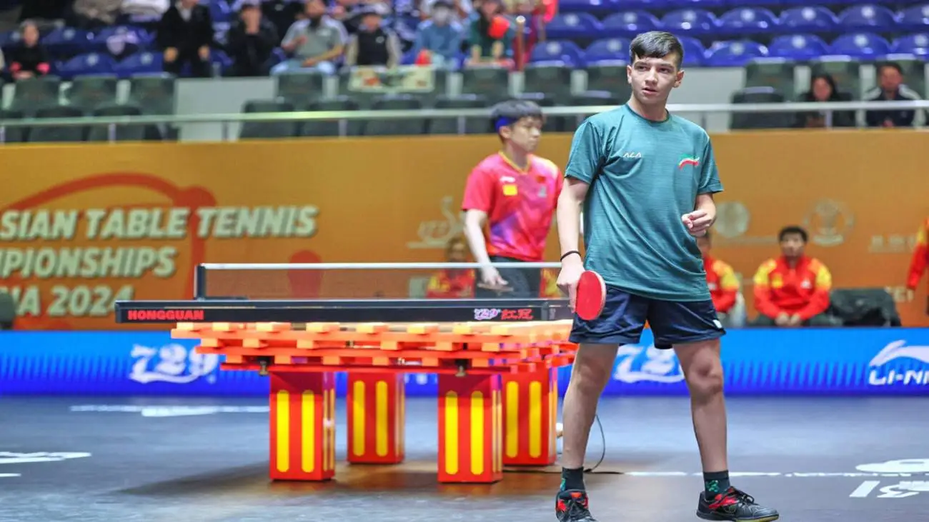 ویدیو  -  نابغه تنیس روی میز ایران نفر اول المپیک از چین را شکست داد