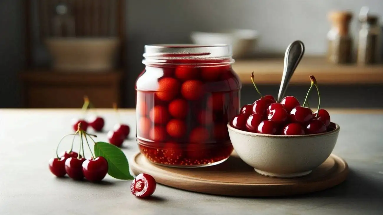 درست کردن ترشی آلبالو خوشرنگ و خوشمزه به روش خانگی