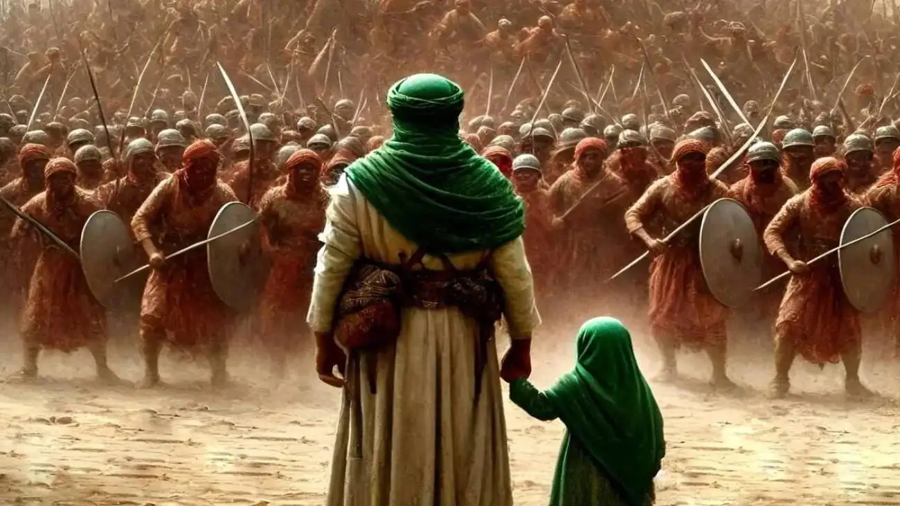 ویدیو  -  قسمتی از واقعه کربلا توسط هوش مصنوعی به تصویر کشیده شد