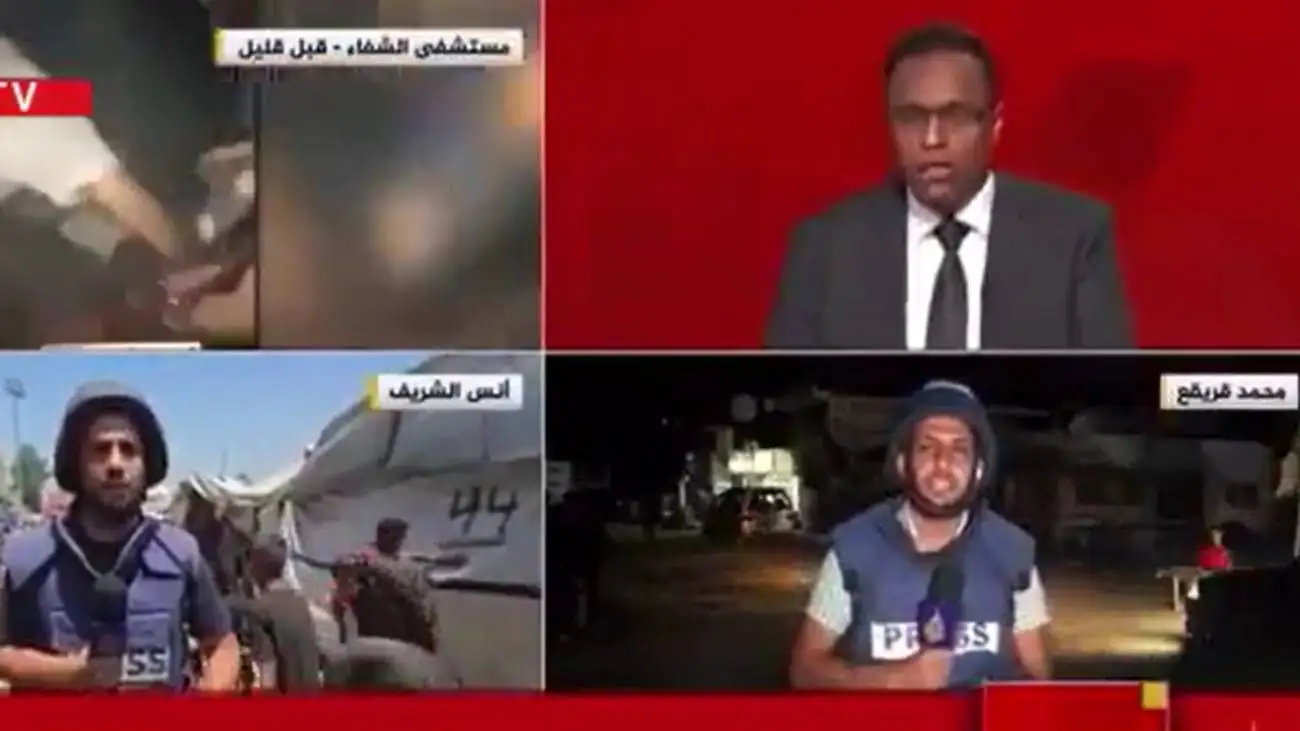 ویدیو  -  بغض مجری الجزیره هنگام اعلام خبر شهادت خبرنگار شبکه در غزه