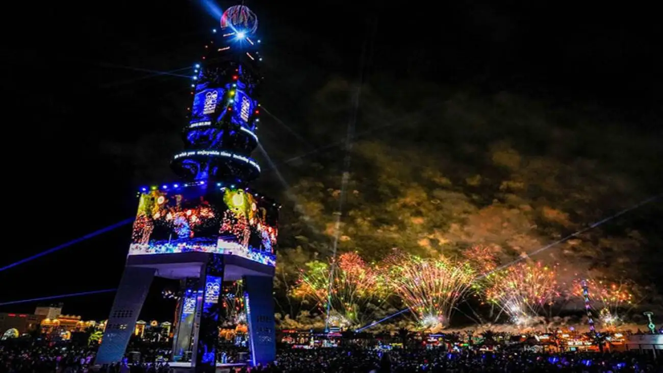 ویدیو  -  شکستن رکورد کتاب گینس در ابوظبی با 62 دقیقه آتش بازی