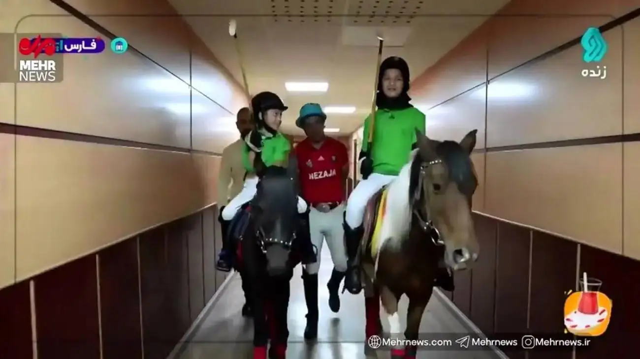 ویدیو  -  اتفاقی جالب در تلویزیون؛ ورود اسب های پونیک به استودیو برنامه صبحانه ایرانی