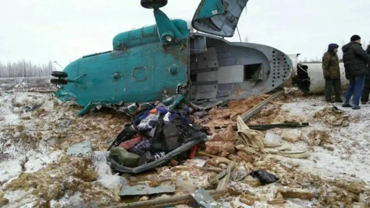 یک بالگرد در روسیه سقوط کرد