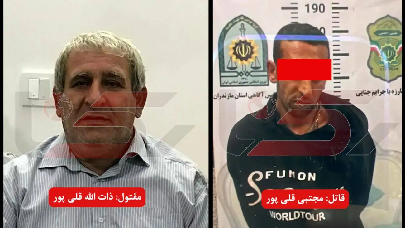 اعتراف تلخ پسر ساروی به قتل خونین پدرش  -  خیلی عصبانی بودم ... + عکس قاتل و مقتول