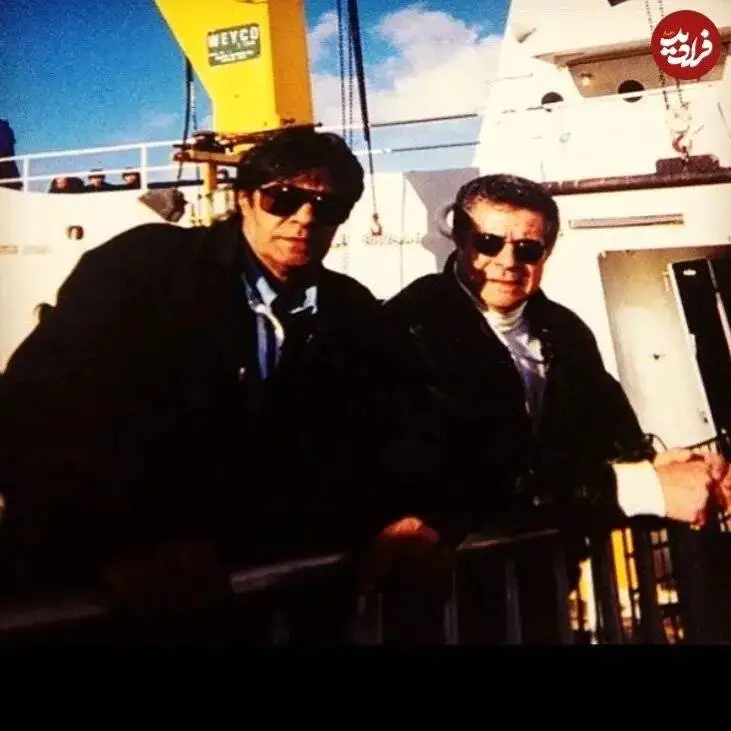 تصویر - گشت و گذار بهروز وثوقی و خسرو شکیبایی در آمریکا در دهه 80