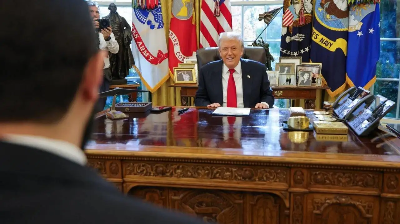 عکسی خاص از دیدار جولانی و ترامپ در کاخ سفید