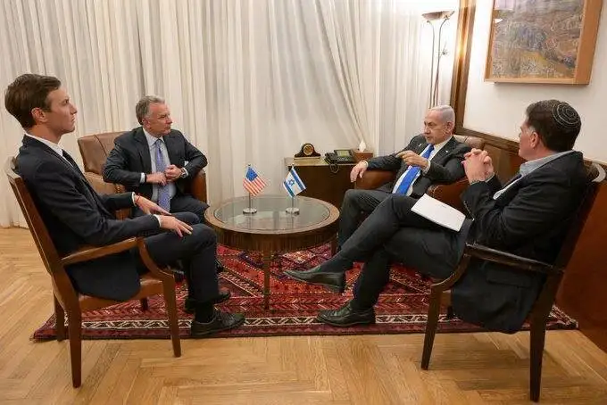 تصویر - تصویری از حضور داماد ترامپ و ویتکاف در جلسه با نتانیاهو!