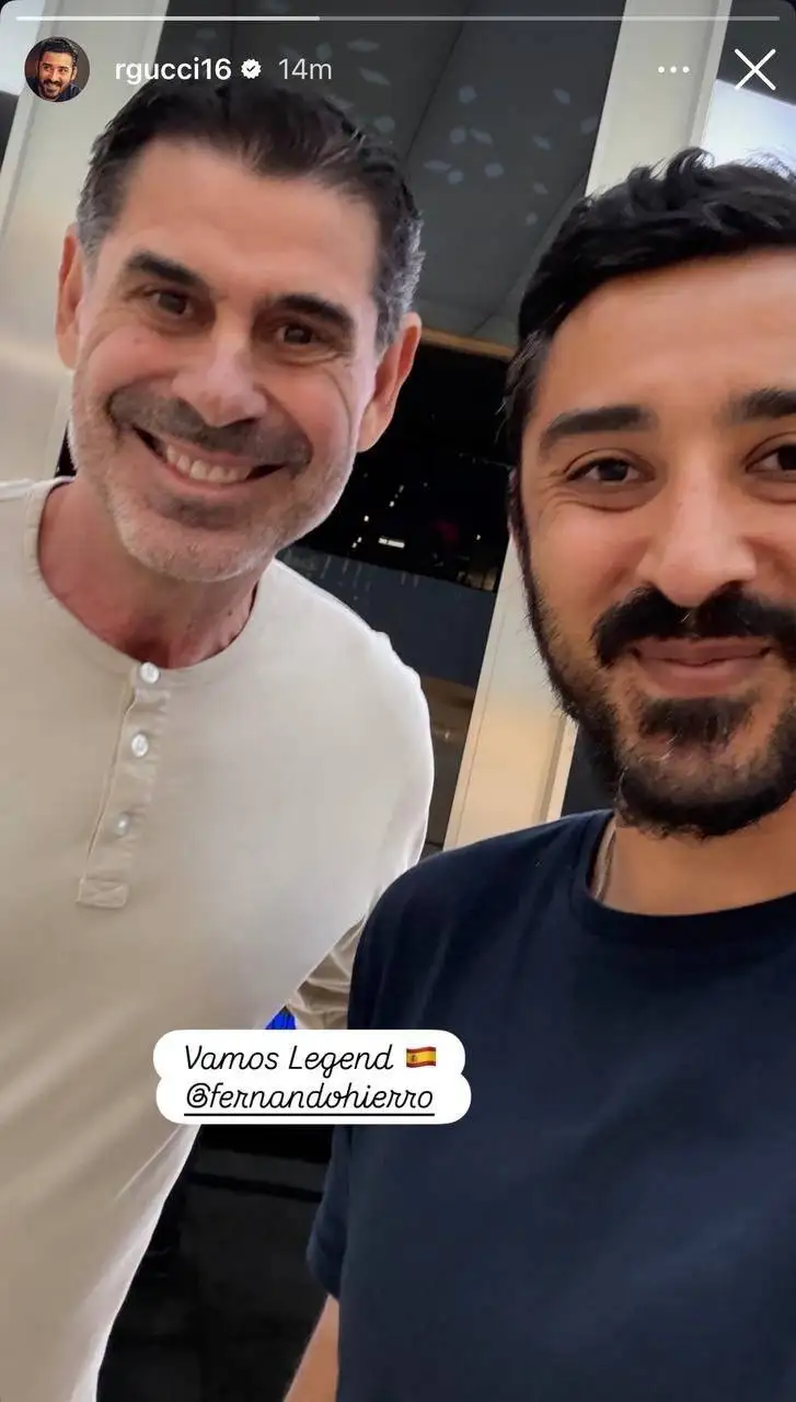 تصویر - سلفی رضا گوچی با اسطوره رئال مادرید