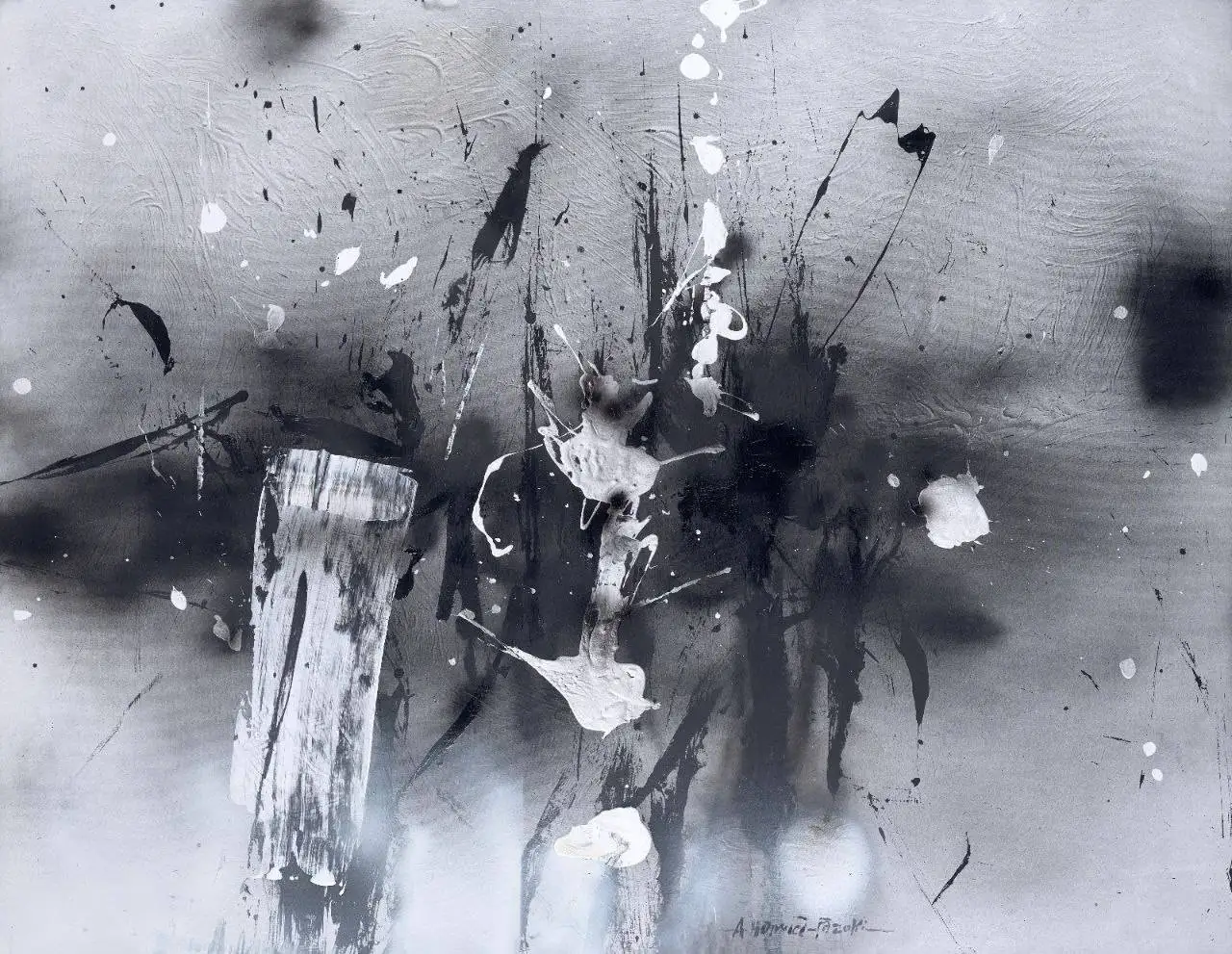 شلاق پی درپی قلم مو بر بوم