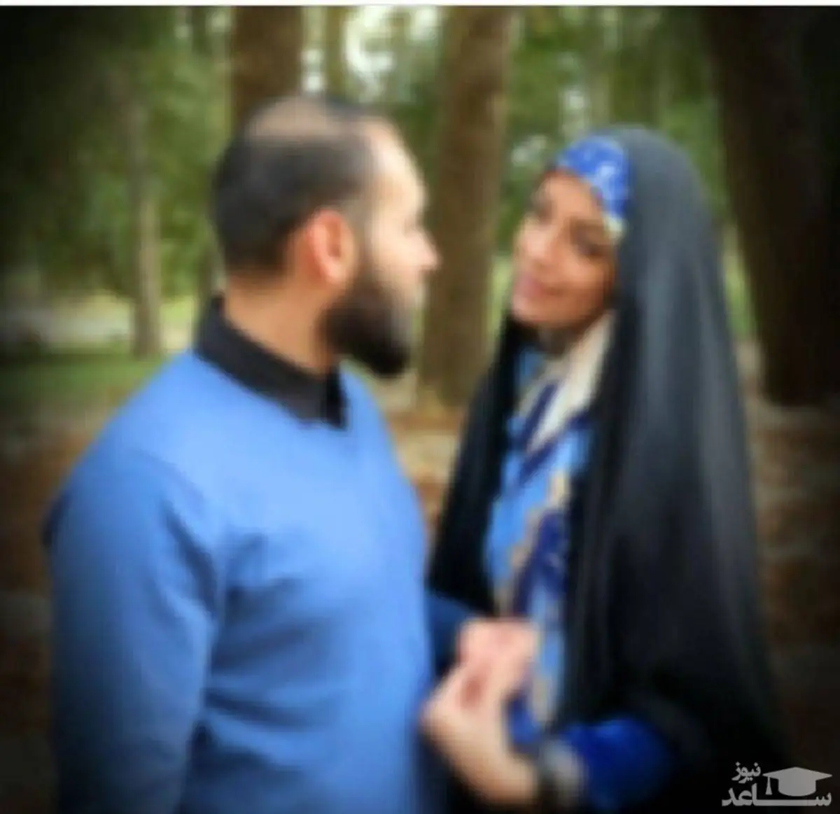 بررسی عاشقانه های الهام چرخنده و شوهرش در باغ سرسبز و زیبا + عکس