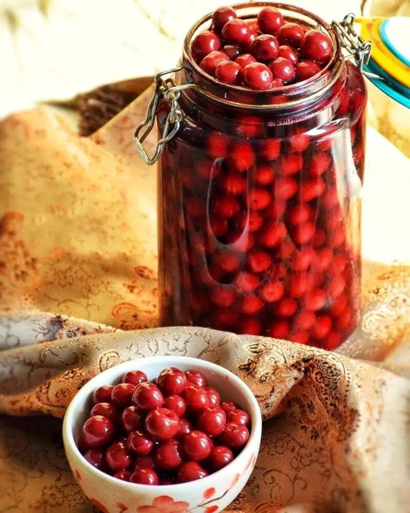 درست کردن ترشی آلبالو خوشرنگ و خوشمزه به روش خانگی