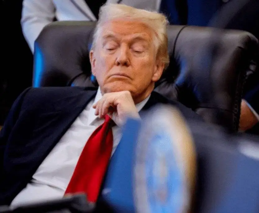 ترامپ روی دست بایدن بلند شد - عکس