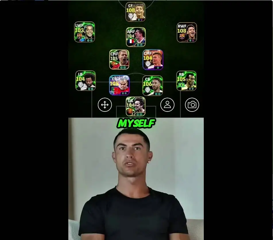 عکس - تیم منتخب رونالدو با حضور لیونل مسی!