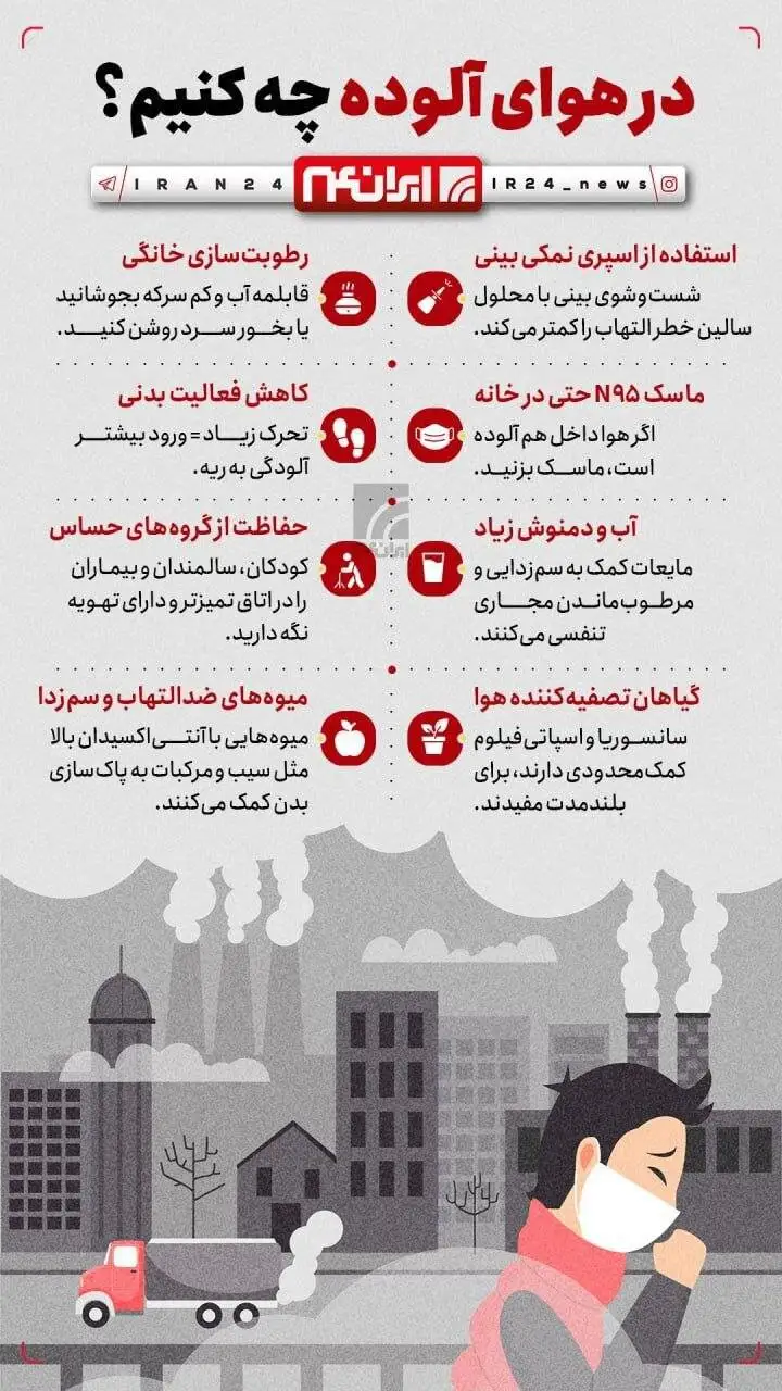 اینفوگرافیک - در هوای آلوده چه کنیم؟!
