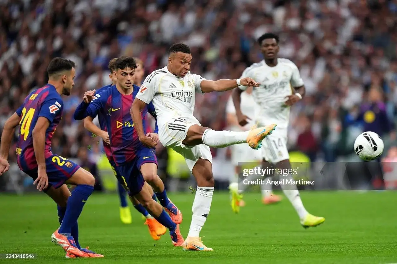 عکس - لحظه ای که سوپرگل امباپه در الکلاسیکو سوخت