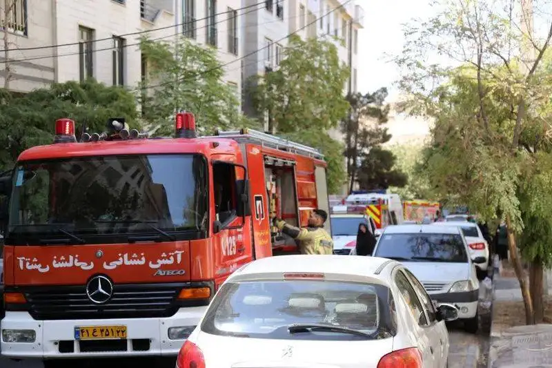 آتش سوزی ناگوار در یک ساختمان مسکونی 5 طبقه در مرزداران تهران - 18 نفر نجات یافتند