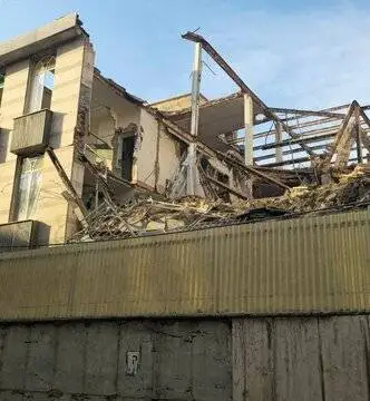 ریزش ساختمان قدیمی در خیابان جمهوری - یک کشته و چهار مصدوم