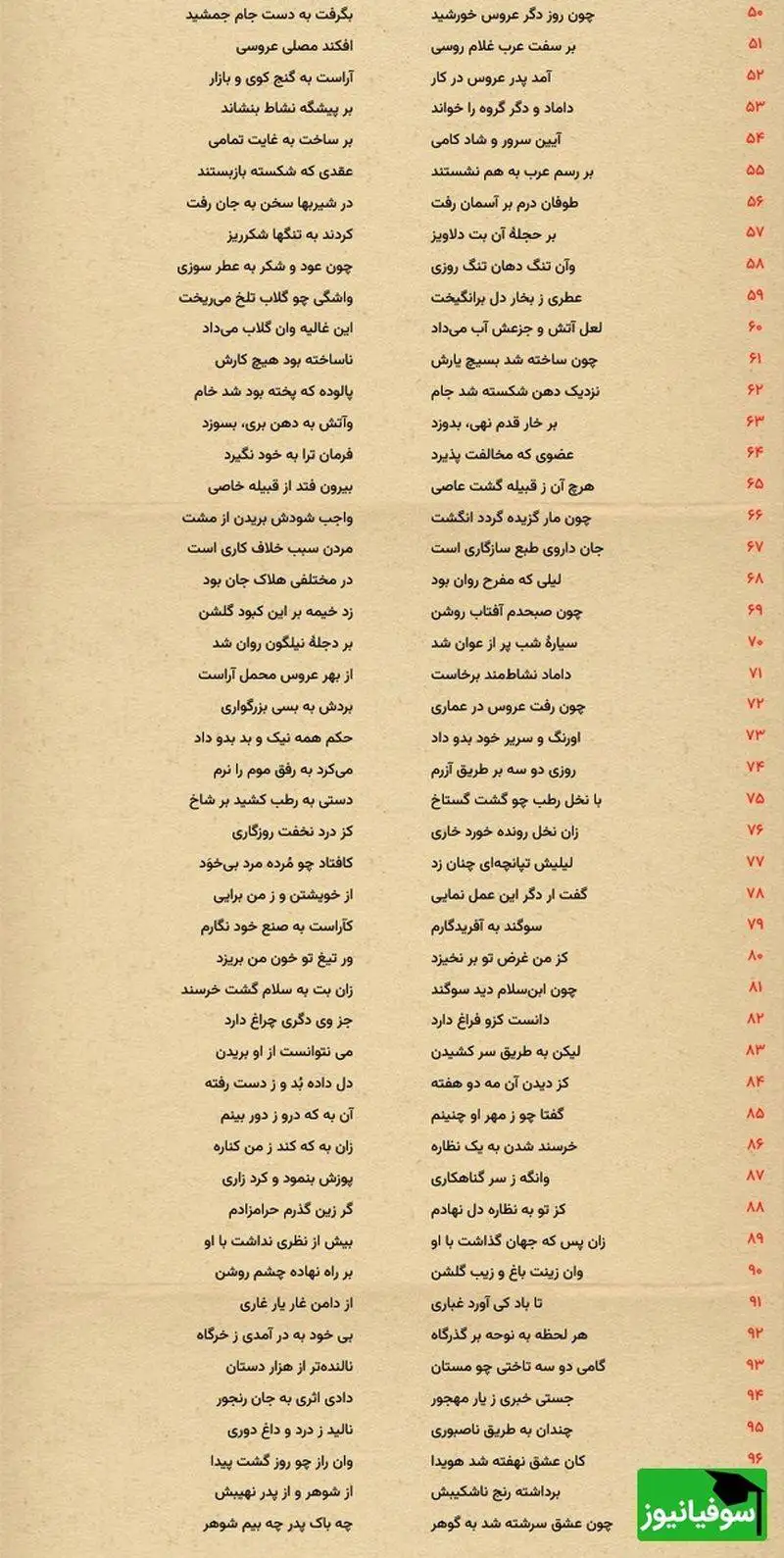 داستان عاشقانه لیلی و مجنون: از جنگ نوفل تا ازدواج لیلی با ابن سلام - اثر نظامی گنجه ای