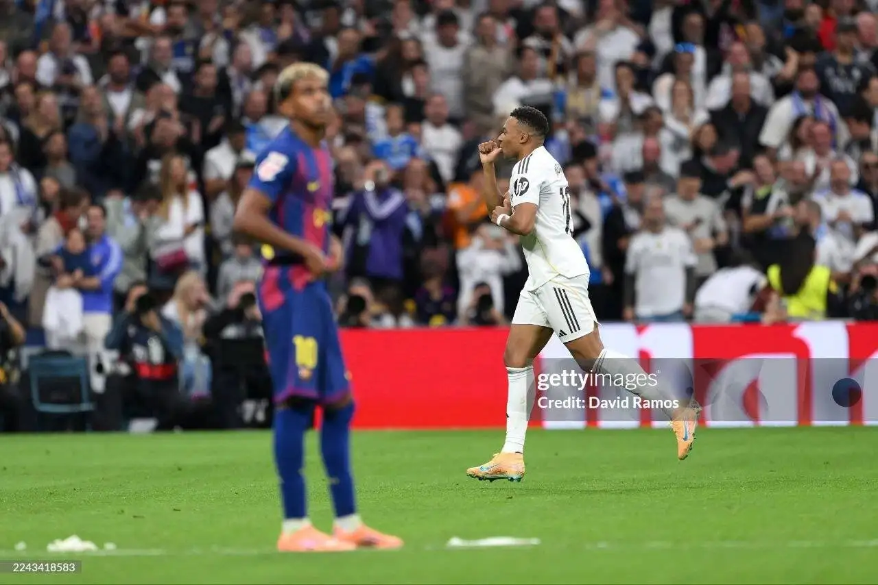 عکس - لحظه ای که سوپرگل امباپه در الکلاسیکو سوخت