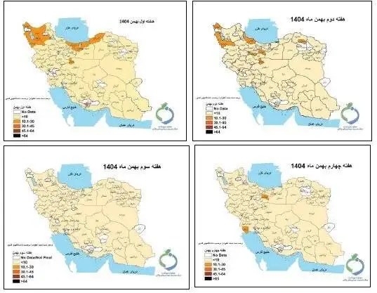 آنفلوآنزا در 2 شهر بالاتر از سطح هشدار