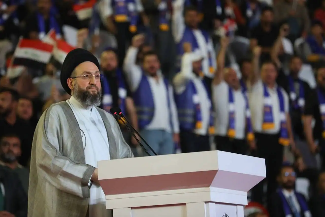 حکیم:مجلس را به کسی که لیاقت ندارد واگذار نکنید - اجازه نمی دهیم عراق به میدان درگیری ها و تسویه حساب های دیگران تبدیل شود - عراق خریدنی و فروختنی نیست