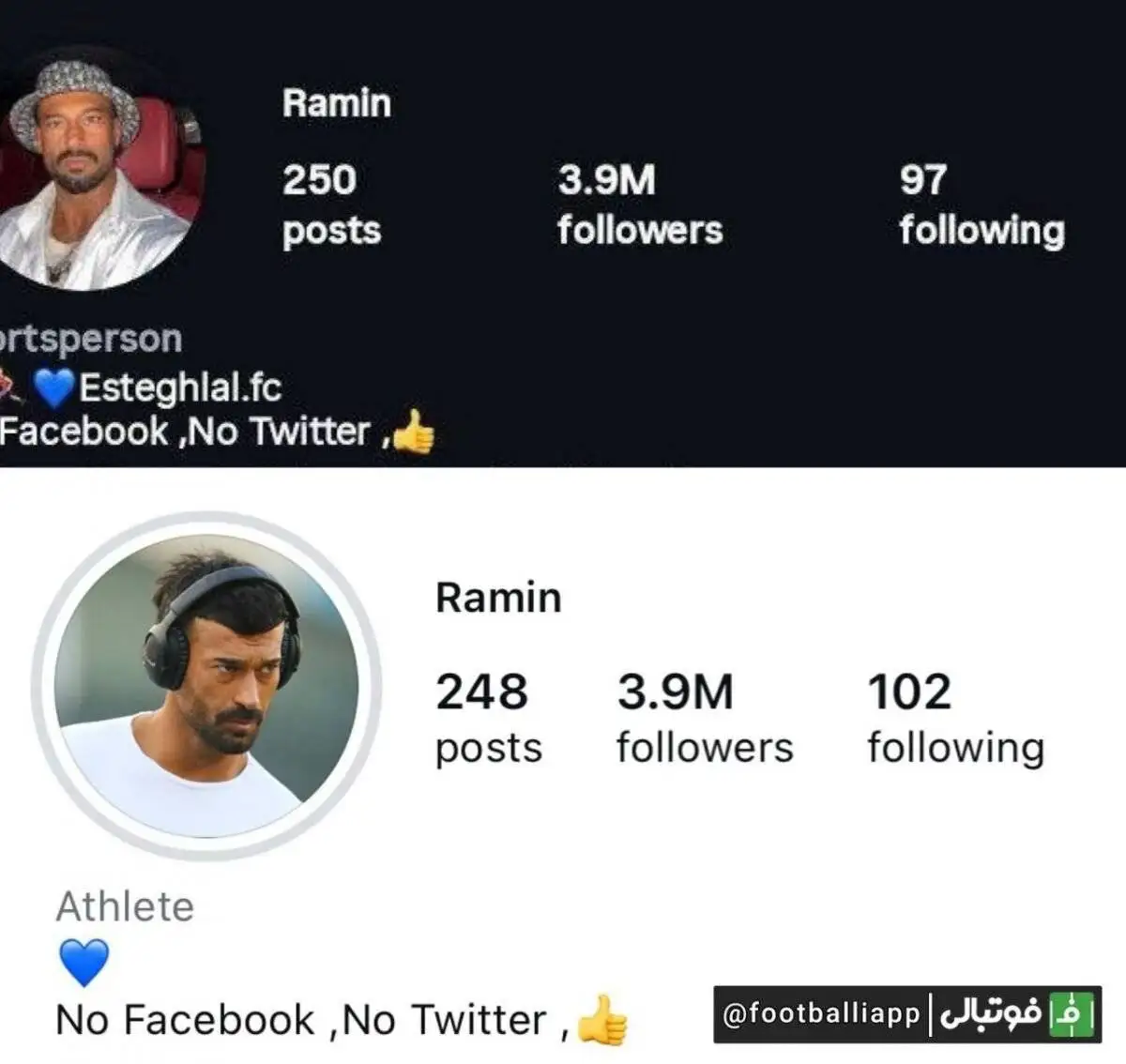 فوری - پایان رضاییان در استقلال + تصویر - اقدام خبرساز رامین در اینستاگرام بعد از برد آبی ها