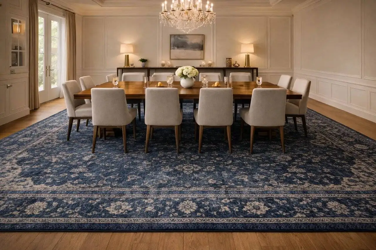 چه فرشی برای زیر میز ناهارخوری مناسب است؟ توضیحات + بهترین انتخاب