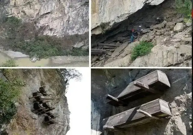 شناسایی نژاد مردگان دفن شده در تابوت های معلق باستانی! - عکس