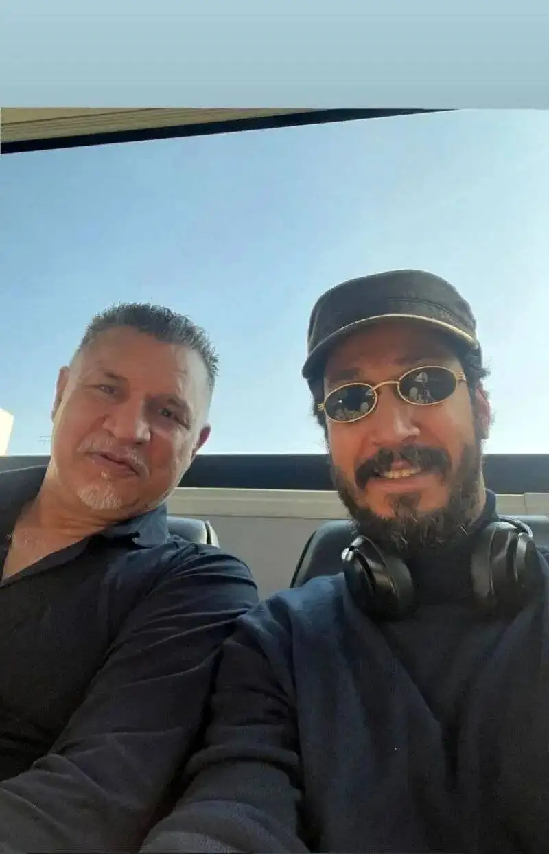 سلفی بهرام افشاری کنار علی دایی + تصویر - استایل جدید بهرام افشاری را ببینید