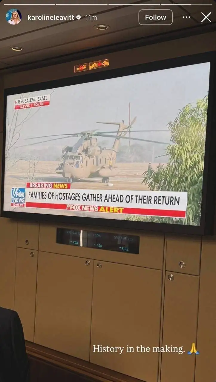 تصویر - استوری سخنگوی کاخ سفید از پیگیری فرایند تبادل اسرا